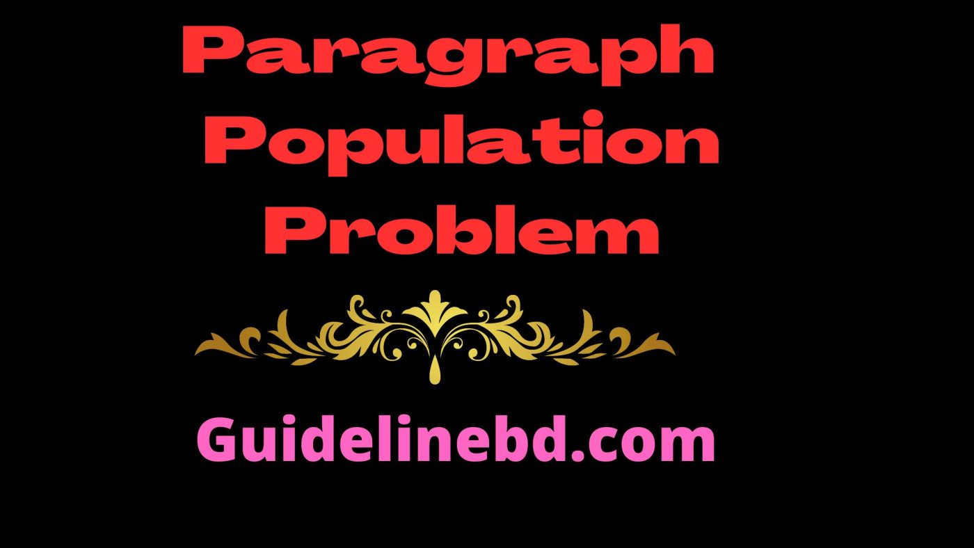 Paragraph On Population Problem